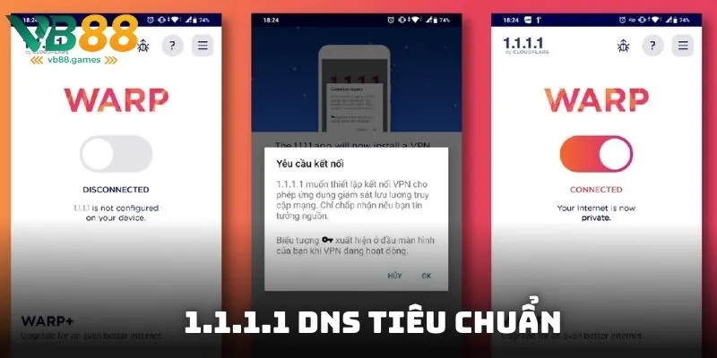 1.1.1.1 DNS tiêu chuẩn – Cung cấp dịch vụ DNS nhanh và bảo mật